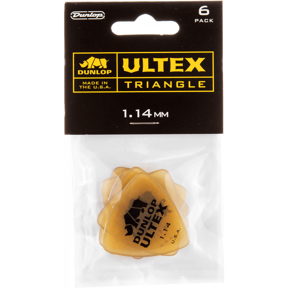 Jim Dunlop Ultex Tri 426P114 Lot de 6 médiators pour guitare 1,14 mm