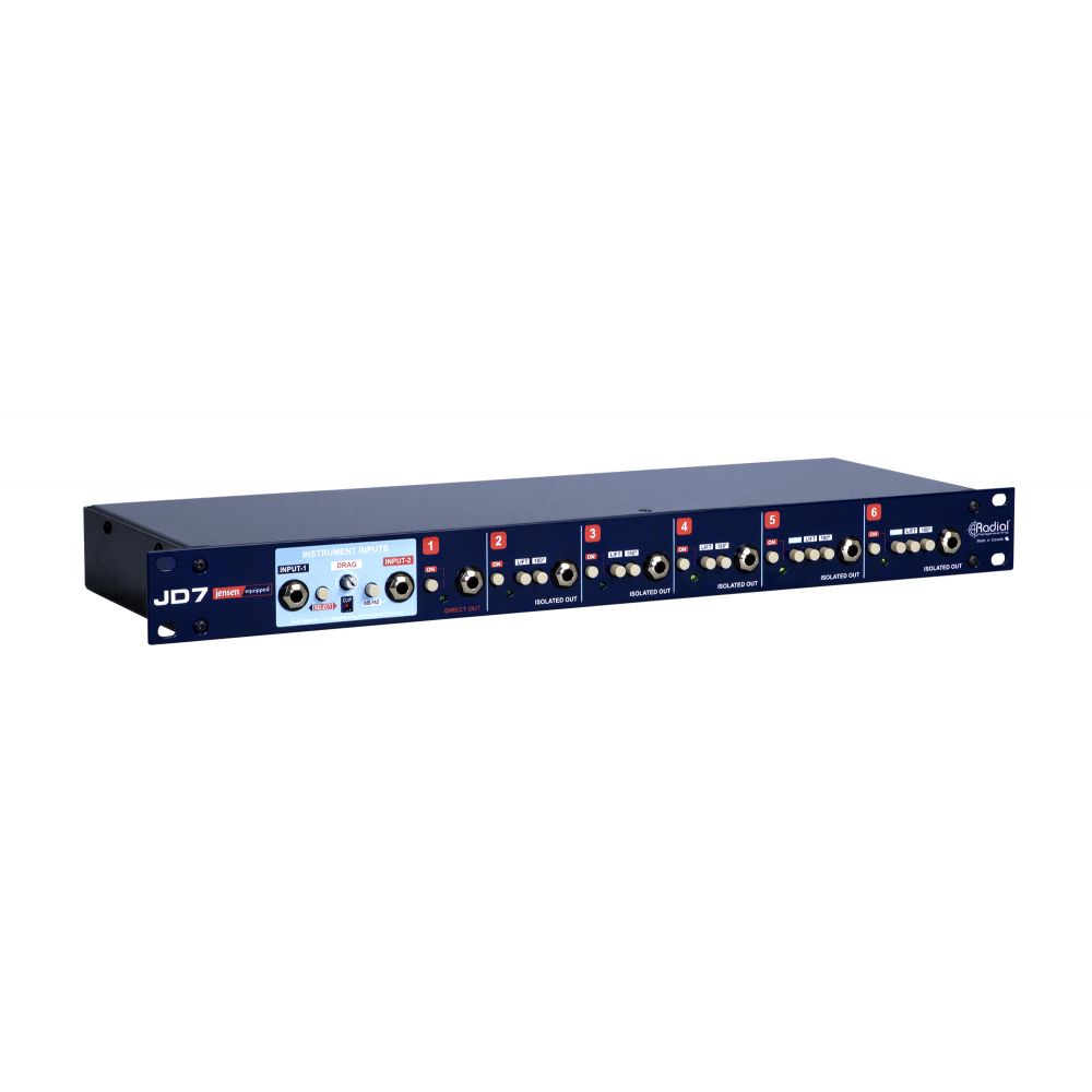 Radial JD7 - Rack switcher / reamp pour guitare - 2 entrées / 7 sorties ...