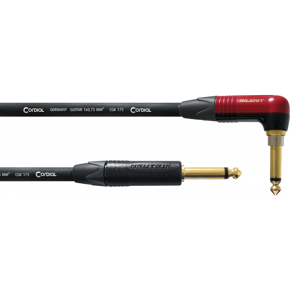 Câble Guitare 3 M - Jack Droit/coudé - Professionnel - Marque Cordial