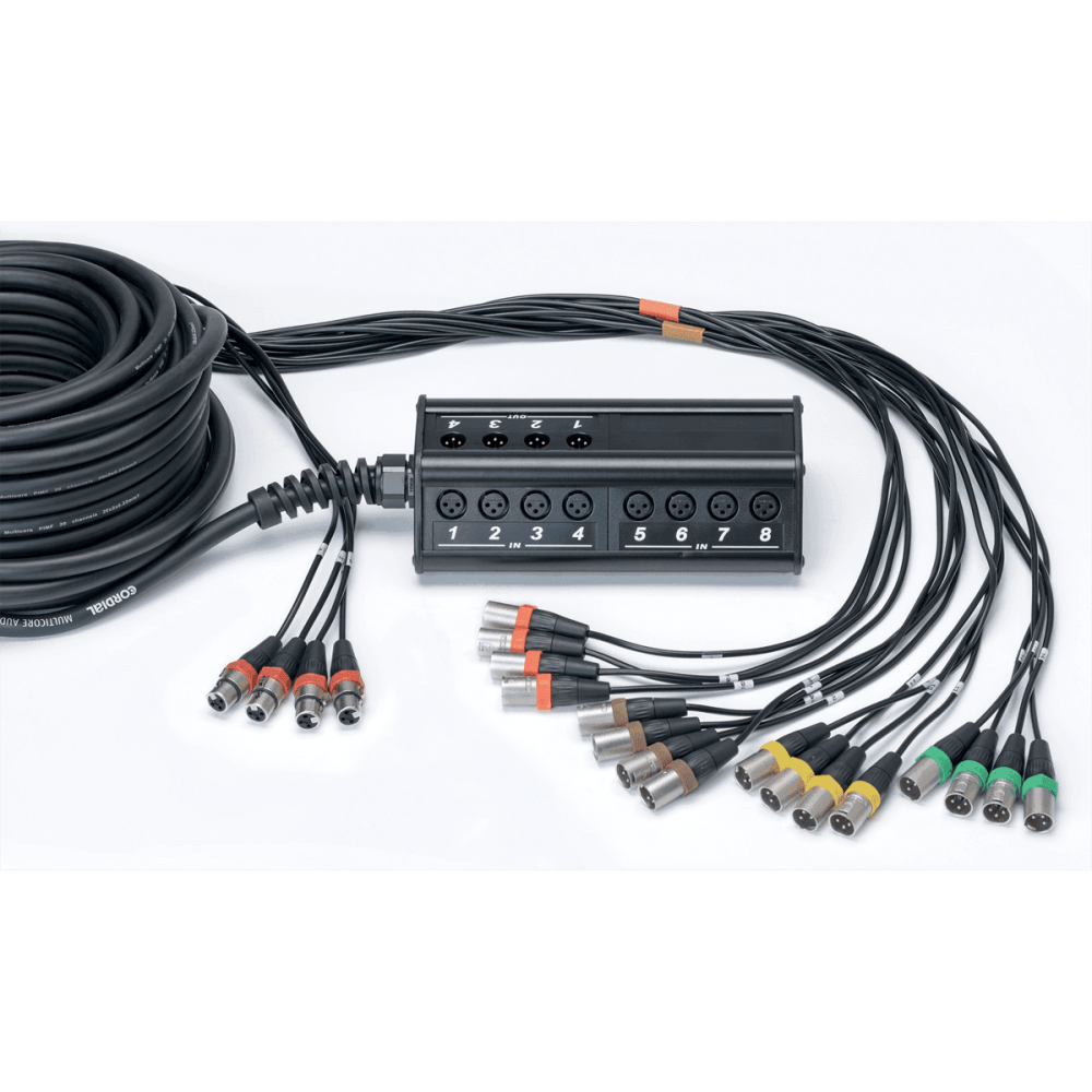 MULTICORE 24/8 CANAUX Cable Multipaire Boitier De Scene Xlr