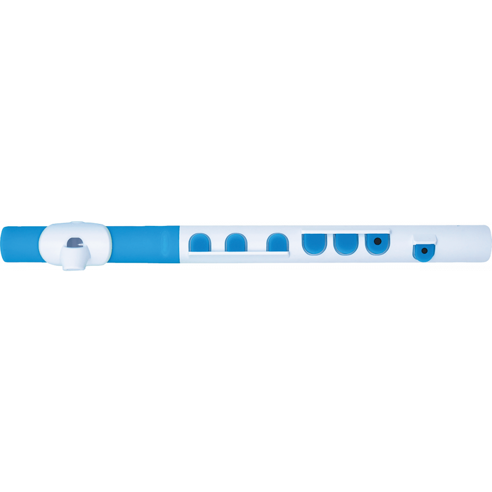 Nuvo Flûte traversière d'éveil ABS blanche et bleue