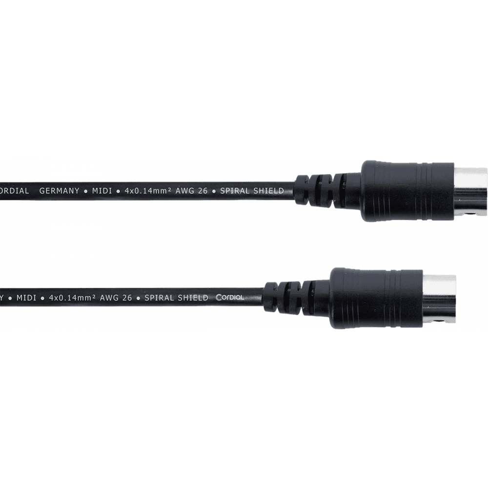 Câble MIDI Cordial Essentials 6 M - 5 Broches DIN - Pour Connexion Numérique Entre Instruments