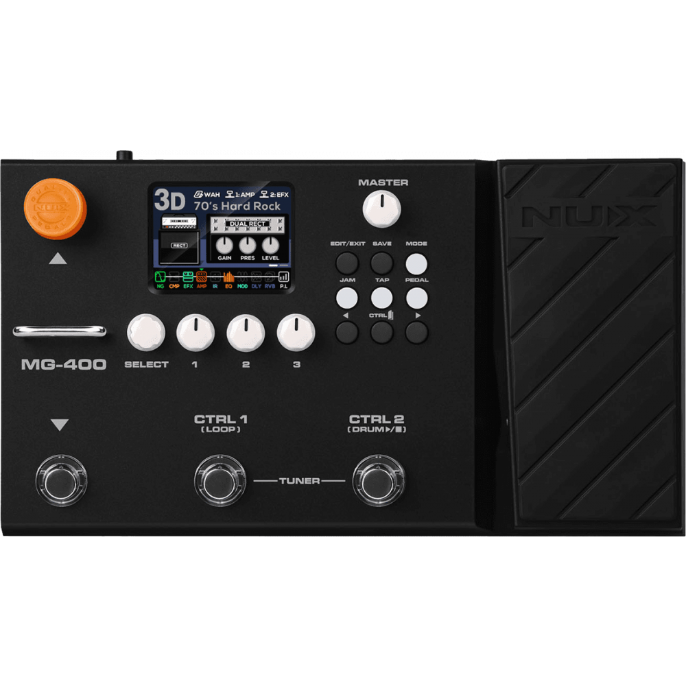 NUX MG-400（最新V2.1.1）マルチエフェクター Nux MG400 multi-effet polyvalent avec boite à rythmes et looper