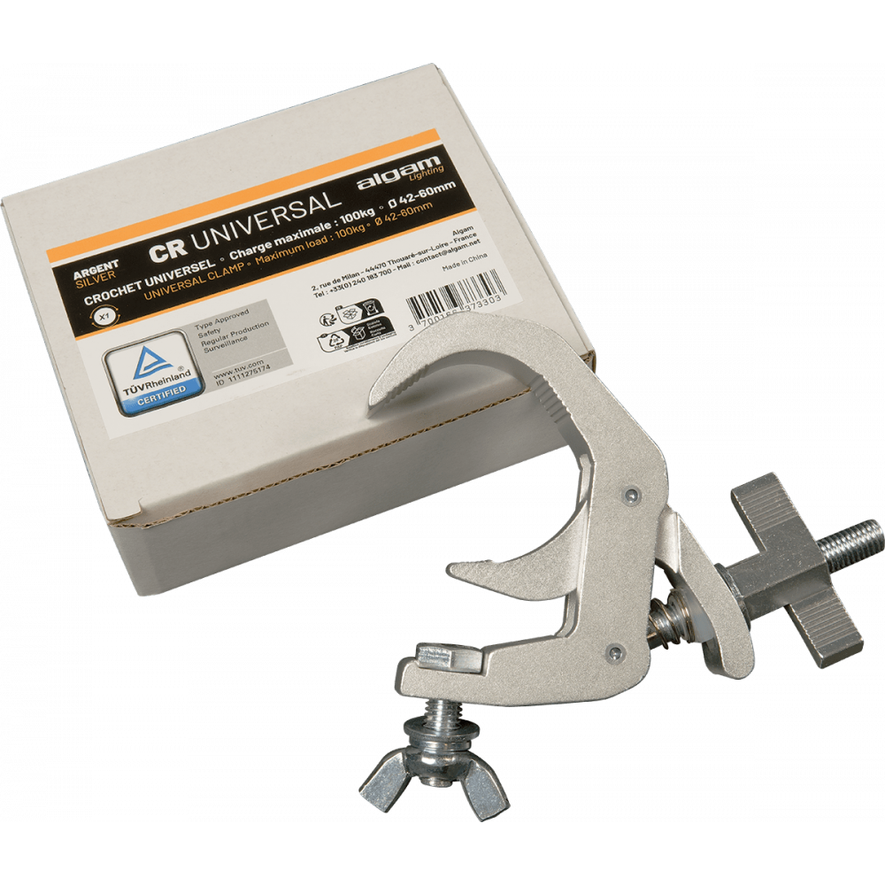 Pince De Fixation Audibax ACP-354075BK - 35-40mm - Charge 75kg - Pour Éclairage Scène