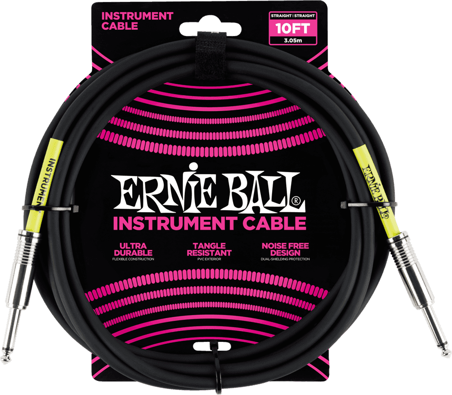 Ernie Ball Cables instrument classic jack/jack 3m noir