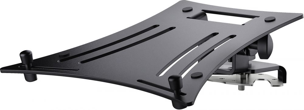 Support Ordinateur Portable K&M Pour Spider Pro - Pupitre Inclinable En Aluminium Et Acier Noir - Fabriqué En Allemagne