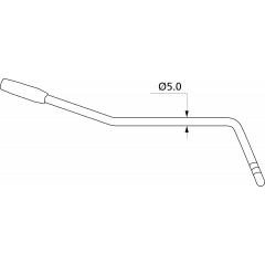 Yellow Parts Tige de vibrato à enfoncer noire - Vue 2