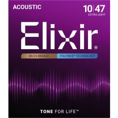 Elixir 11000 Polyweb Bronze 80/20 Extra Light 10-47 - Vue 2