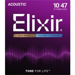 Elixir 11150 Polyweb Bronze 80/20 12 Cordes Light 10-47 - Vue 2