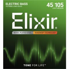 Elixir Bass Nanoweb Light Medium 45-105 - Vue 2