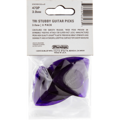 Dunlop Stubby Tri 3,00mm sachet de 6 - Vue 2