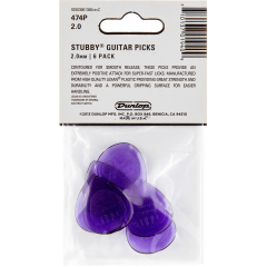 Dunlop Stubby Tri 2,00mm sachet de 6 - Vue 2