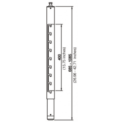 Euromet Colonne d'extension Arakno noir taille L - Vue 2