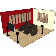 Primacoustic 12 panneaux Control Column  biseautés noir - Vue 2