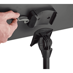 K&M Pupitre d'orchestre pliable noir plateau plein - Vue 2