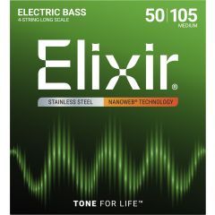 Elixir 14702 Nanoweb Basse Stainless Steel Medium 50-105 - Vue 2