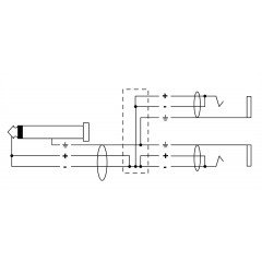 Cordial Câble Y bretelle jack mono mâle/2 jack mono femelles 30 cm - Vue 2
