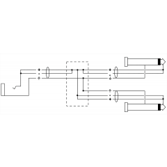 Cordial Câble Y bretelle jack mono femelles/2 jack mono mâles 30 cm - Vue 2