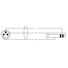 Cordial Câble audio XLR mâle/jack stéréo 6 m - Vue 2