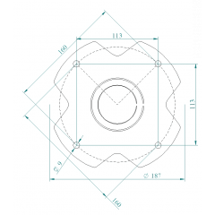Euromet Support vidéoprojecteur Arakno standard blanc - 45 kg - Vue 2
