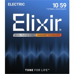 Elixir Electric Nanoweb 7 cordes Light Heavy 10-59 - Vue 2