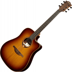 Lâg T118DCE-BRS Tramontane Dreadnought Cutaway Électro Brown Shadow - Vue 2