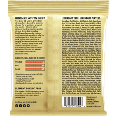 Ernie Ball Cordes Earthwood 80/20 bronze light 11-52 - pack de 3 - Vue 2