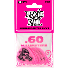 Ernie Ball Mediators everlast sachet de 12 rose 0,60mm - Vue 2