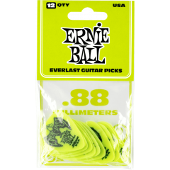 Ernie Ball Mediators everlast sachet de 12 vert 0,88mm - Vue 2