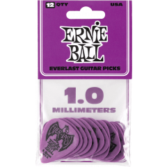 Ernie Ball Mediators everlast sachet de 12 violet 1mm - Vue 2