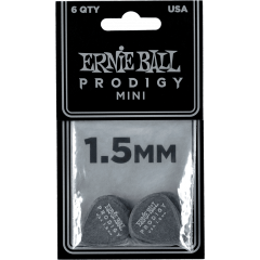 Ernie Ball Mediators prodigy sachet de 6 noir mini 1,5mm - Vue 2