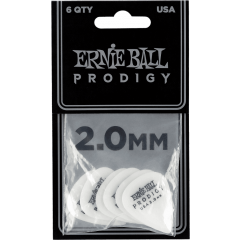 Ernie Ball Mediators prodigy sachet de 6 blanc standard 2mm - Vue 2
