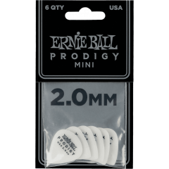 Ernie Ball Mediators prodigy sachet de 6 blanc mini 2mm - Vue 2
