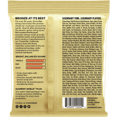 Ernie Ball Earthwood 80/20 bronze custom medium 12,5-56 - Vue 2