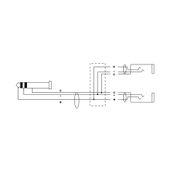 Cordial Câble Y bretelle mini-jack stéréo/2 mini-jacks stéréo femelles 30 cm - Vue 2