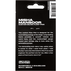 Dunlop Misha Mansoor Delrin Flow 0,65 mm, sachet de 6 médiators - Vue 2
