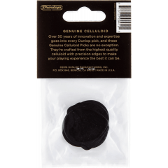 Dunlop Black Teardrop Player's Pack de 12 médiators, thin - Vue 2