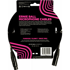 Ernie Ball Cables microphone gaine tissée xlr mâle/xlr fem 1,5m noir - Vue 2