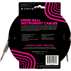 Ernie Ball Cables instrument gaine tissée jack/jack 3m noir/violet - Vue 2