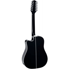 Takamine GD38CE-BLK Dreadnought, cutaway électro-acoustique, 12 Cordes, Black (avec housse) - Vue 2