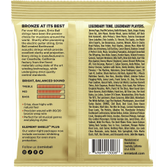 Ernie Ball Cordes Earthwood 80/20 Bronze rock&blues 10-52 - pack de 3 - Vue 2