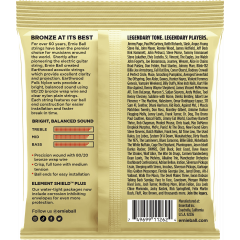 Ernie Ball Cordes Earthwood 80/20 Bronze folk nylon à boule 28-42  - pack de 3 - Vue 2