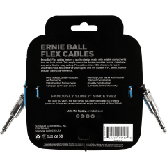 Ernie Ball Câbles instrument Flex jack/jack 3m bleu - Vue 2