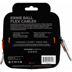 Ernie Ball Câbles instrument Flex jack/jack 3m orange - Vue 2