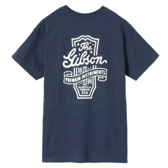 Gibson Accessories T-SHIRT Gibson Premium Navy - Taille L - Vue 2