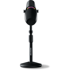 Shure MV7+ Micro de podcast XLR / USB-C noir avec stand de table - Vue 2