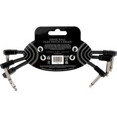 Ernie Ball Câble de patch Flex 15cm - Pack de 3 Noir - Vue 2