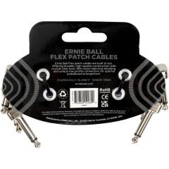 Ernie Ball Câble de patch Flex 7,5cm - Pack de 3 Violet - Vue 2