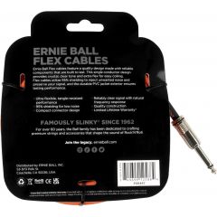 Ernie Ball Câbles instrument Flex jack/jack coudé 6m orange - Vue 2