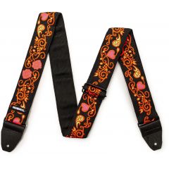 Dunlop Jimi Hendrix Blacklight Monterey Orange Strap - Vue 2